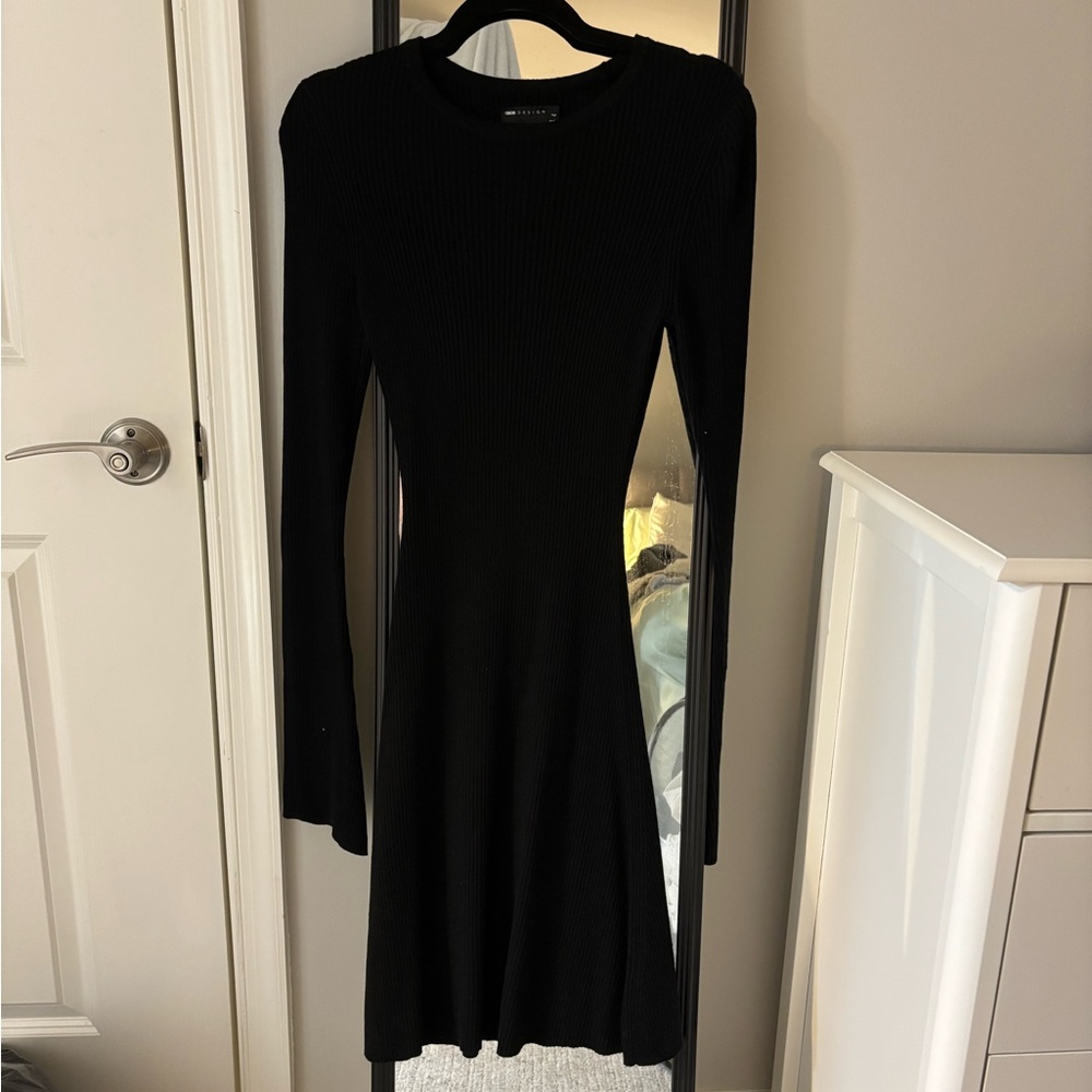 ASOS Design Black long sleeve mini dress